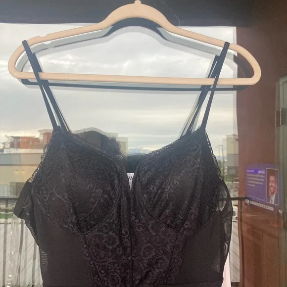 Forever 21 Black Lace Top Jumpsuit - Picture 2 of 6